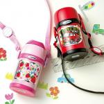 象印SC-ZT45-RA不锈钢儿童保温保冷两用杯 红色汽车款450ml