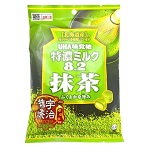 UHA悠哈特浓牛奶夹心8.2抹茶糖/绿茶糖 84G×6袋
