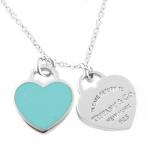 TIFFANY&CO 蒂凡尼 经典双心 925银饰项链